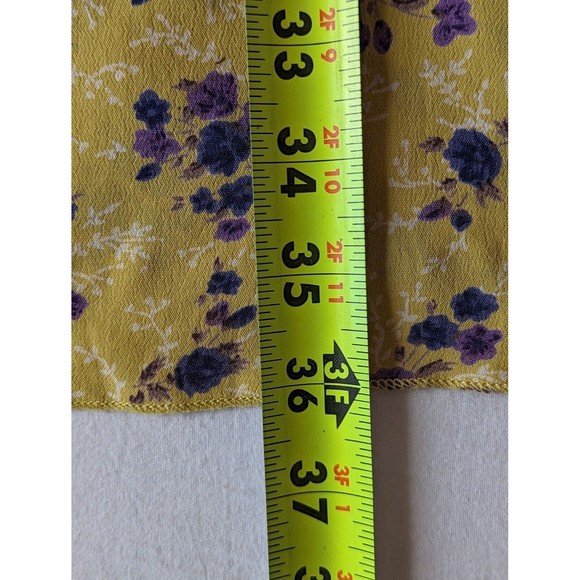 Blu Moon By Planet Blue Size Small Rayon Short Dress Yellow Purple - Picture 7 of 7